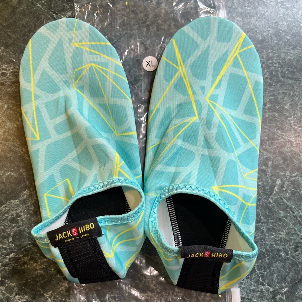 Women’s Aqua Socks/Shoes - Blue and Yellow